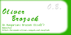 oliver brozsek business card